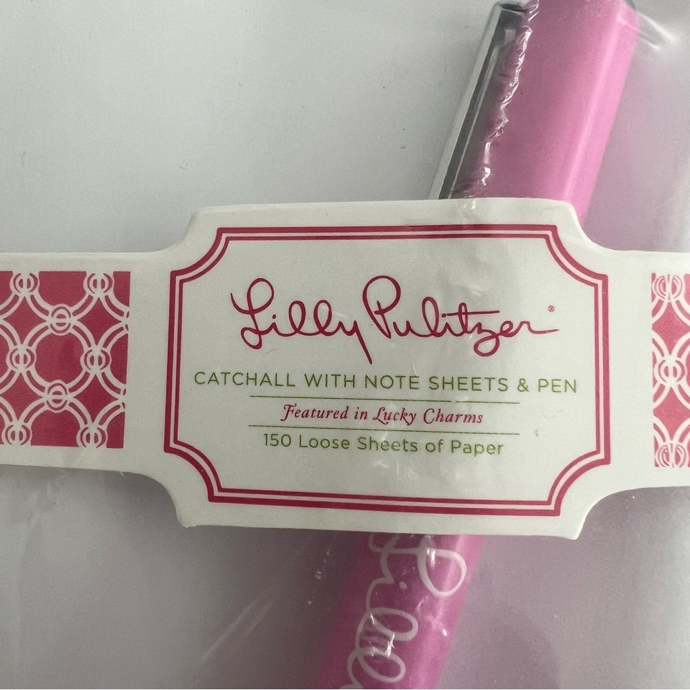 Lilly Pulitzer Catchall with note sheets and Pen Lucky charms print paper - Picture 2 of 5
